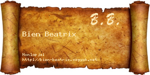 Bien Beatrix névjegykártya