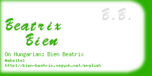 beatrix bien business card